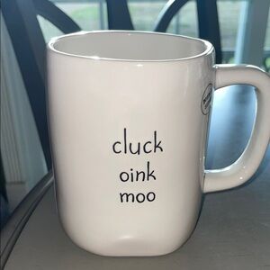 Rae Dunn Cluck Oink Moo Farmhouse Mug with Animals